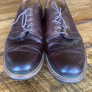 J. CREW BROWN LEATHER LACE UP SHOES 12  J8989 J. Crew Oar Stripe Italian Leather Derby J8989 Men US 8D | eBay main image 2